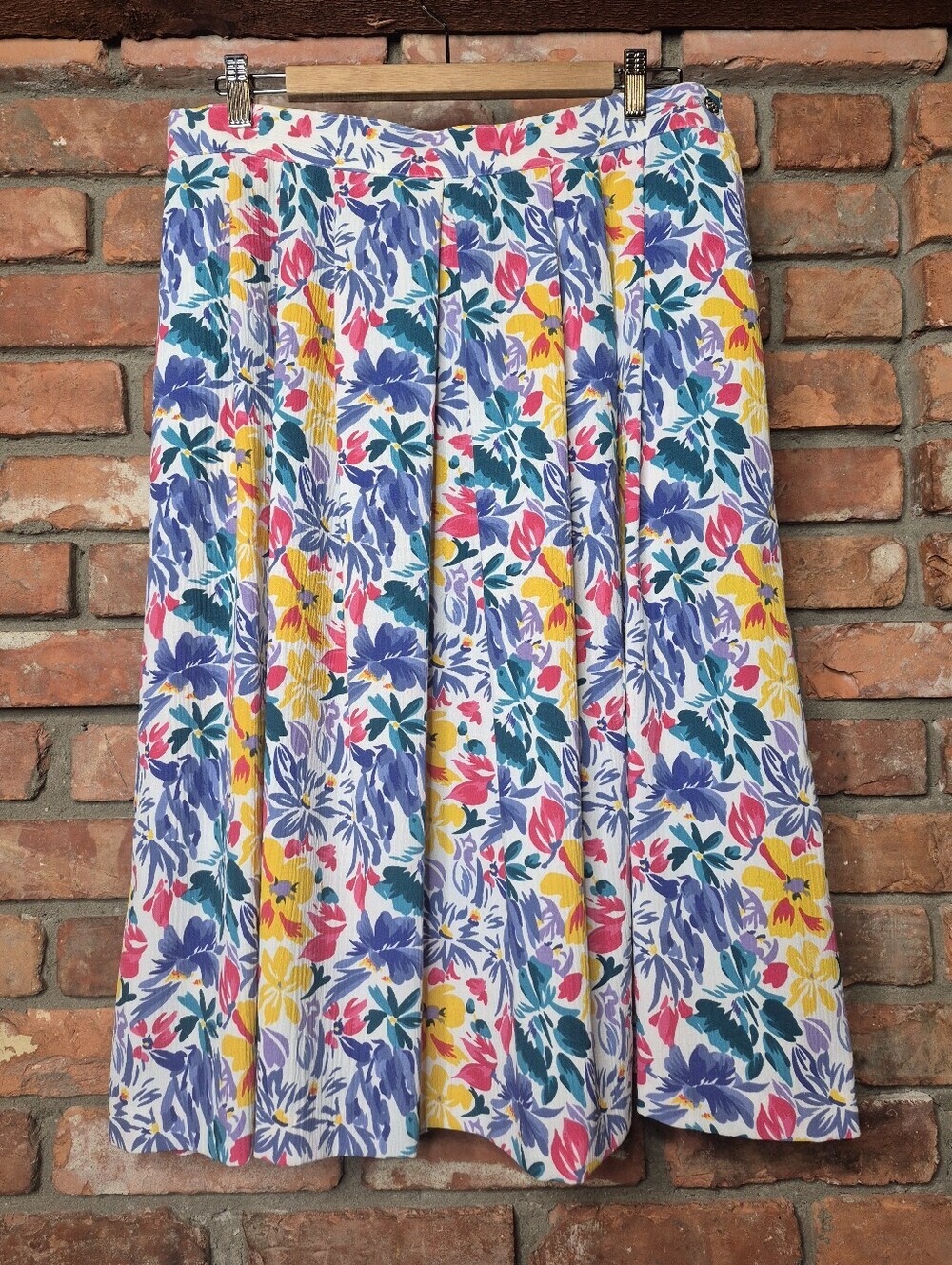 🇨🇦 Vintage Made in Canada Hunt Club Floral Midi Skirt Cottagecore Prairie